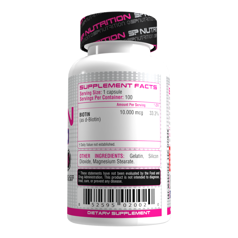 Biotin 10,000 mcg – Hair, Skin & Nails Support | High Potency Beauty Vitamin – 100 Capsules