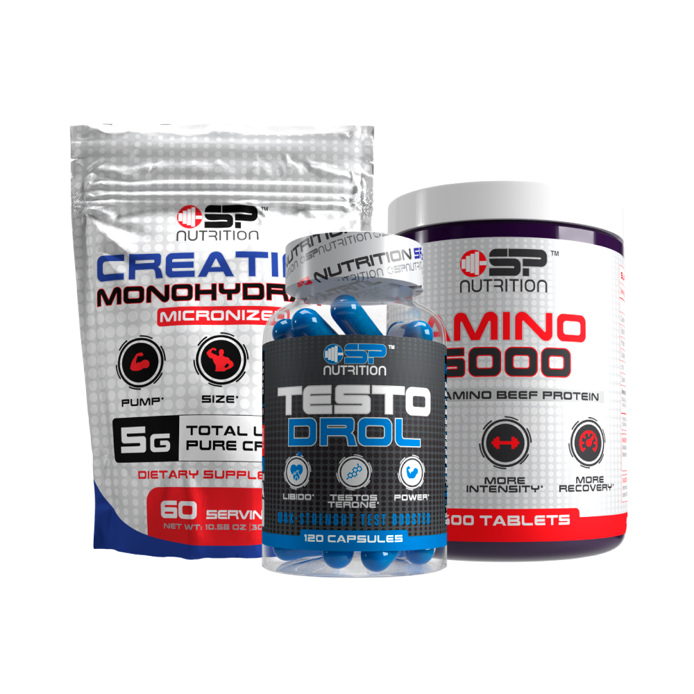 Testodrol + Amino 6000 + Creatine Monohydrate  + OMEGA 1000 FREE