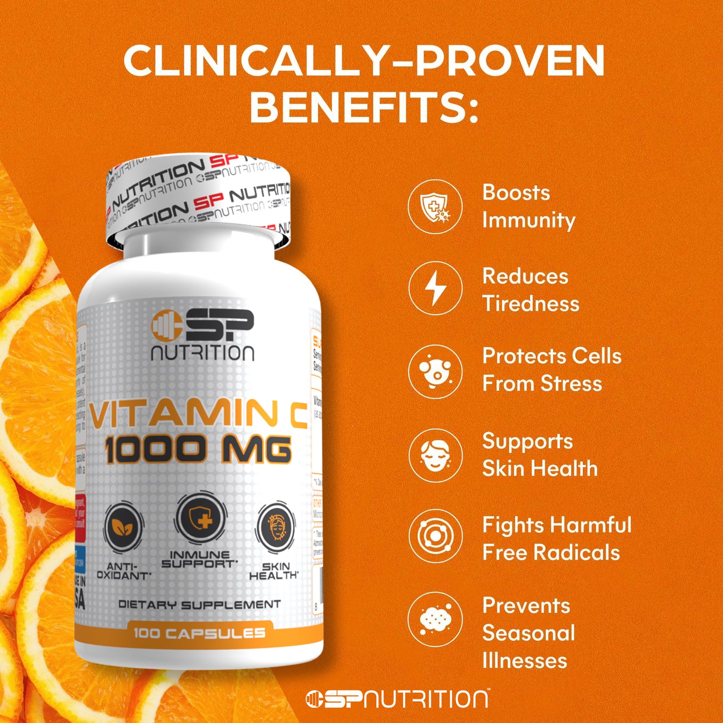Vitamin C 1000 mg Capsules - Daily Immune Support