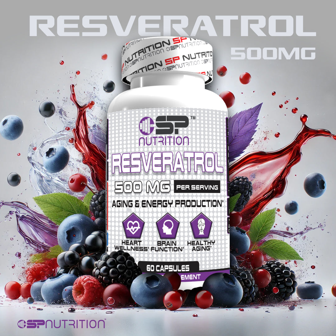 Resveratrol 1000MG - Anti-Aging Antioxidant Support for Heart & Energy - 60 Capsules