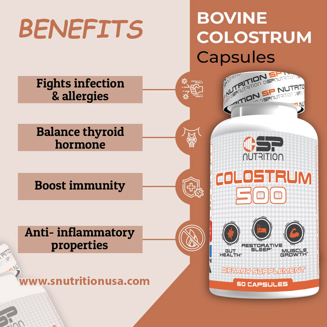 Colostrum 500MG Capsules – Immune Support, Gut Health & Natural Recovery