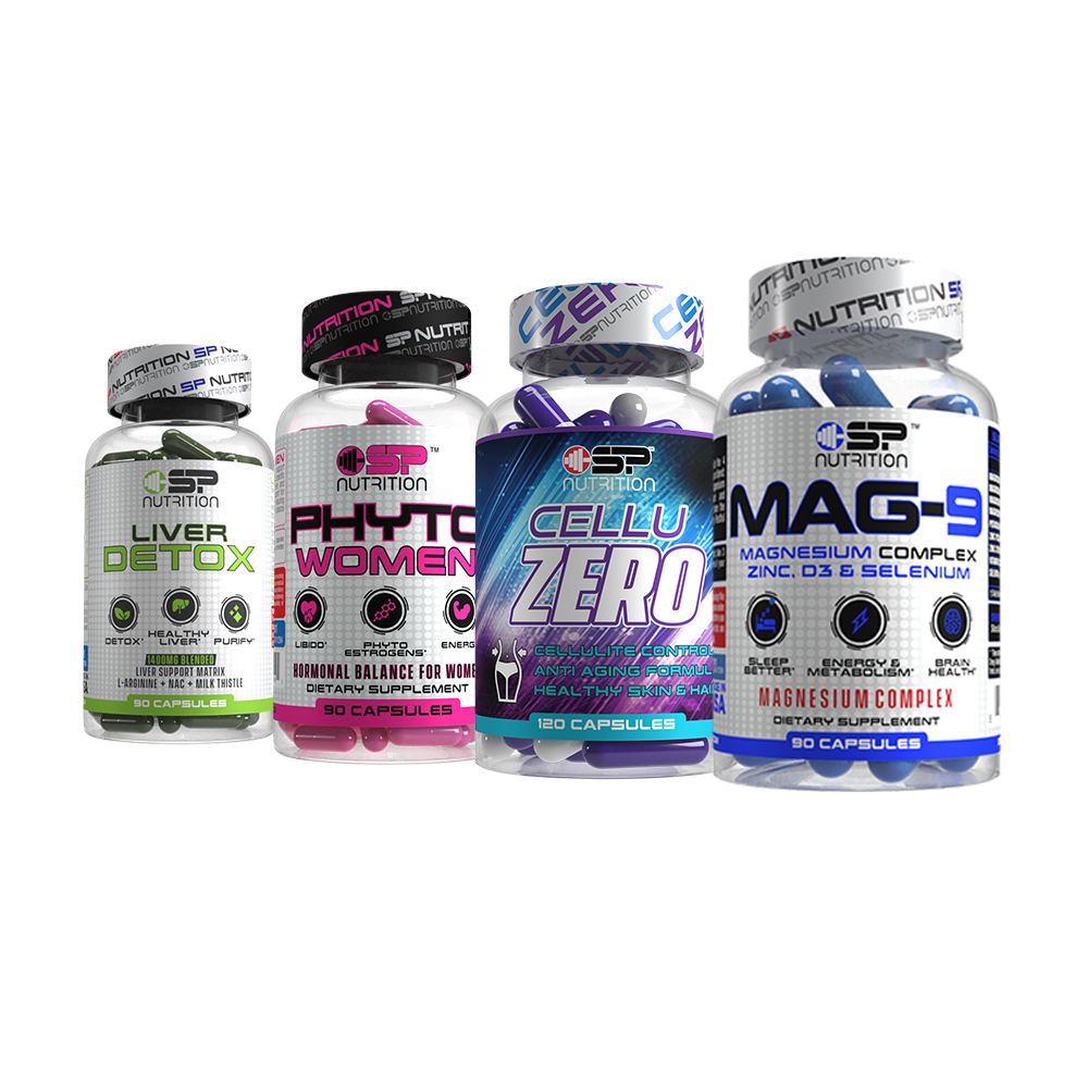 PHYTO WOMEN + MAG 9 + CELLUZERO + Liver Detox + OMEGA 1000 FREE – Complete Female Balance, Skin & Wellness System