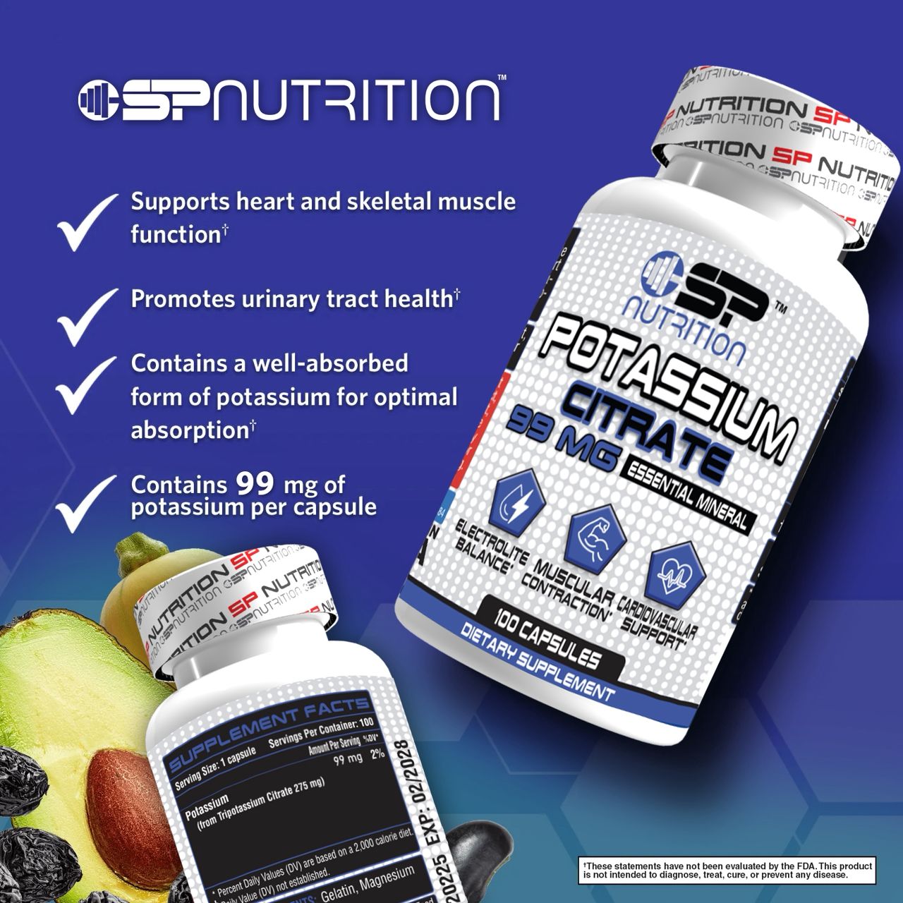 Potassium Citrate 275mg Capsules – Supports Urinary & Heart Health, Prevents Kidney Stones, Easy Daily Supplement