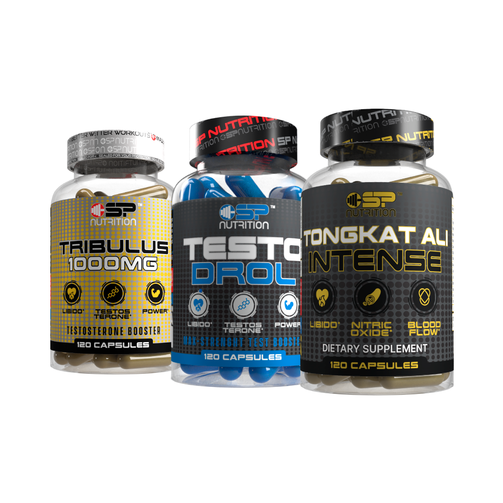 TONGKAT ALI INTENSE + TESTODROL + TRIBULUS + OMEGA 1000 FREE