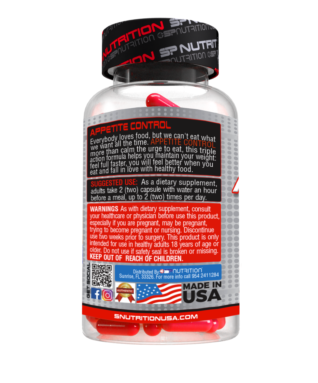 APPETITE CONTROL 60 CAPSULES, Appetite suppressant for weight loss, lose weight fast for women and men.