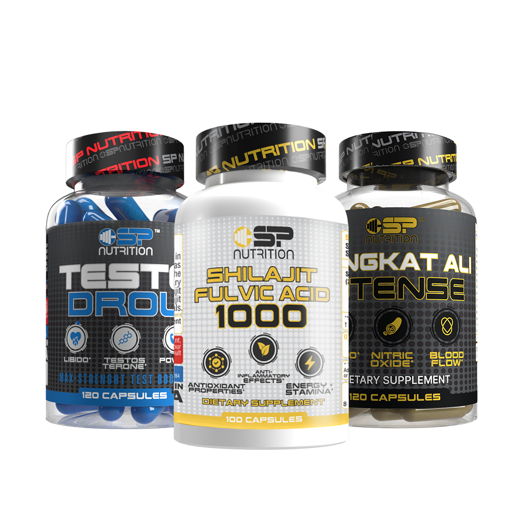 SHILAJIT FULVIC ACID 1000 + TESTODROL + TONGKAT ALI INTENSE + OMEGA 1000 FREE