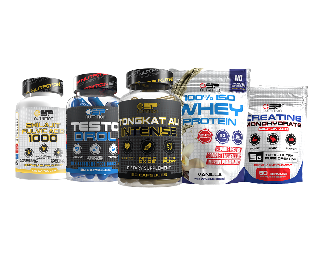 SHILAJIT + TESTO DROL + TONGKAT ALI INTENSE + 100% ISO WHEY + CREATINE  + OMEGA 1000 FREE