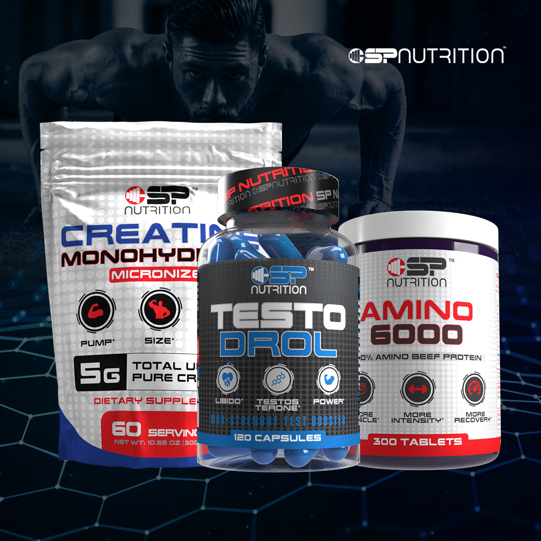 Testodrol + Amino 6000 + Creatine Monohydrate + OMEGA 1000 FREE