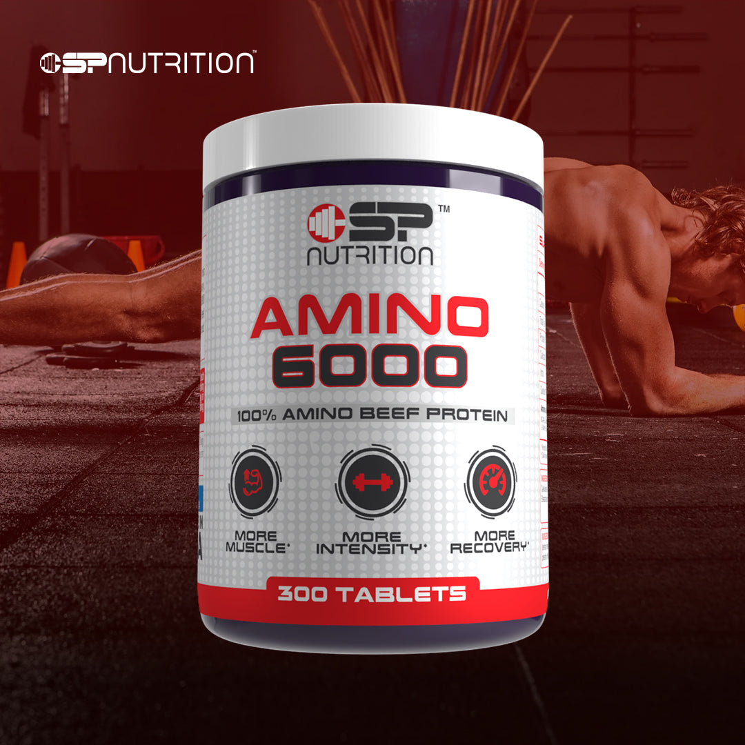 AMINO 6000 100% BEEF PROTEIN, 3g of Beef Protein Isolate for Recovery and Growth - 300 Tablets