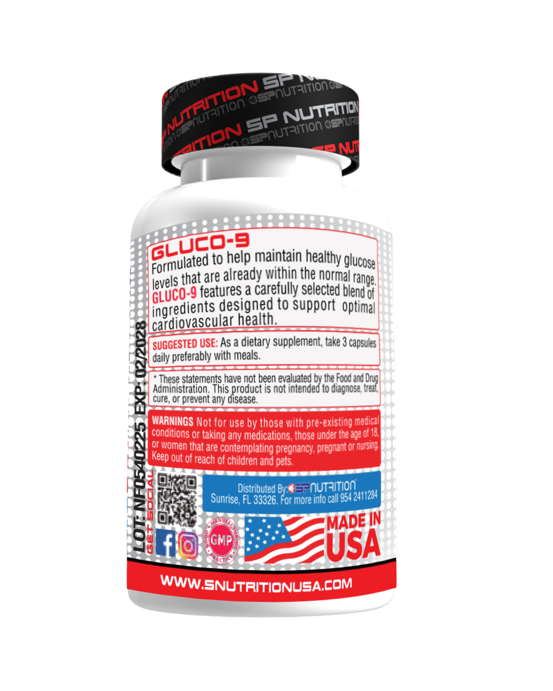 GLUCO-9 / 90 capsules, designed to help support healthy glucose absorption