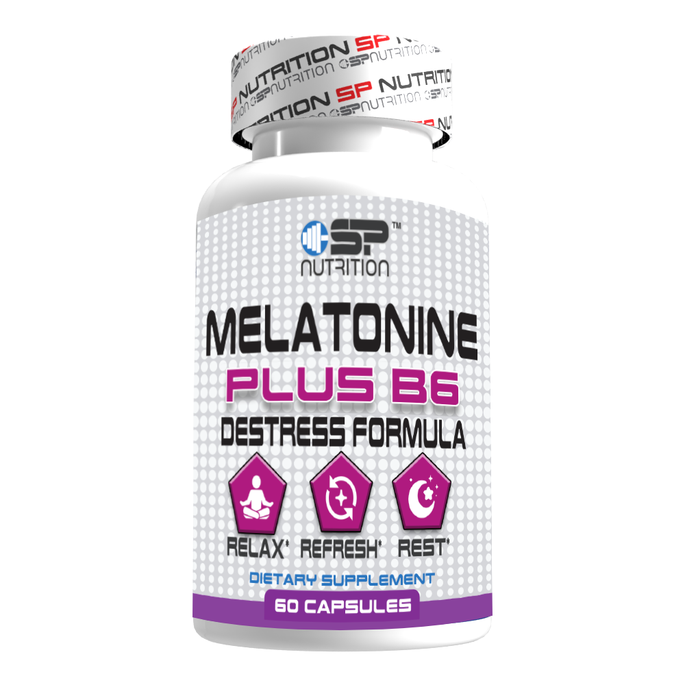 Melatonin Plus B6 - 5mg Natural Sleep Aid for Restful Nights & Energized Mornings, 60 Capsules