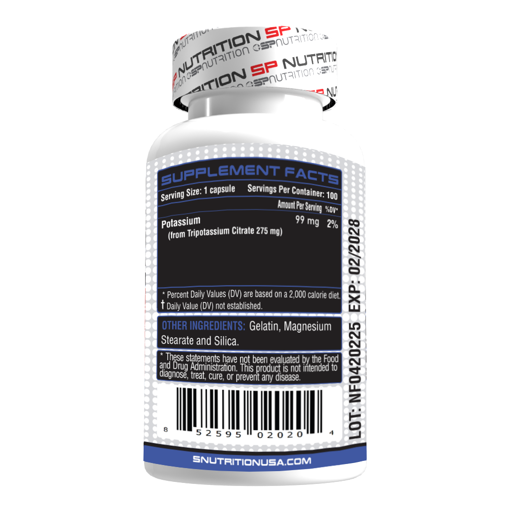 Potassium Citrate 275mg Capsules – Supports Urinary & Heart Health, Prevents Kidney Stones, Easy Daily Supplement