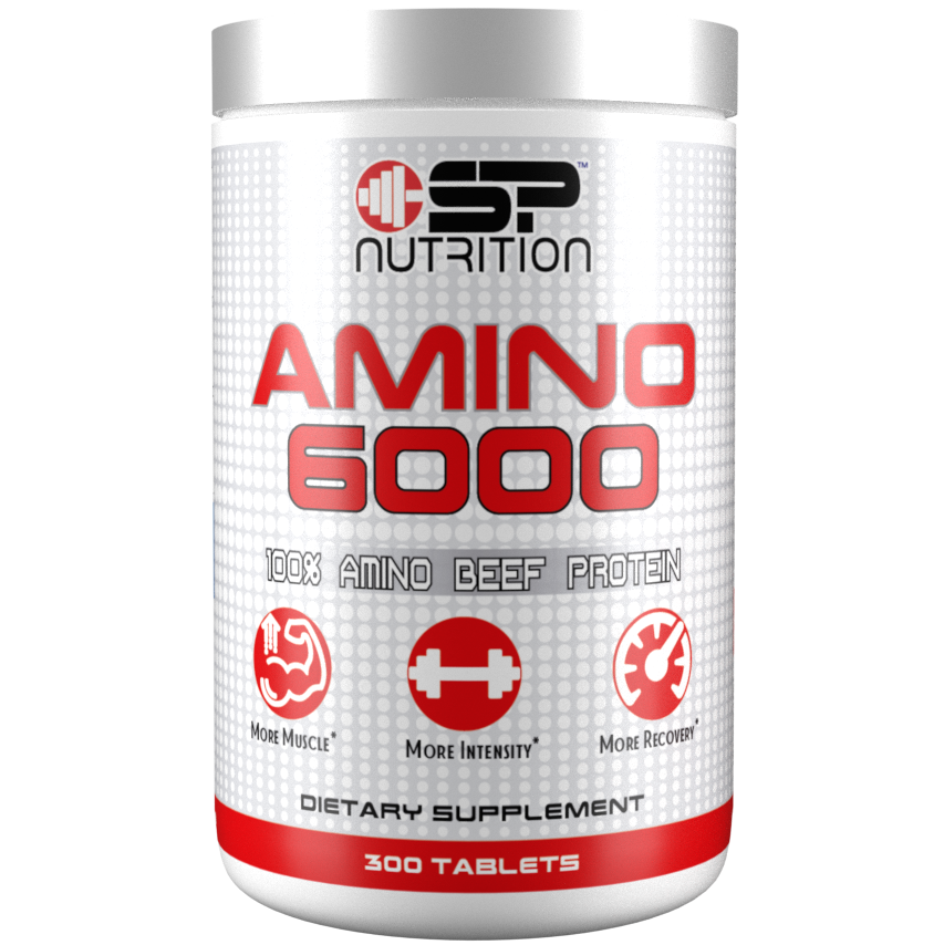 AMINO 6000 100% BEEF PROTEIN, 3g of Beef Protein Isolate for Recovery and Growth - 300 Tablets