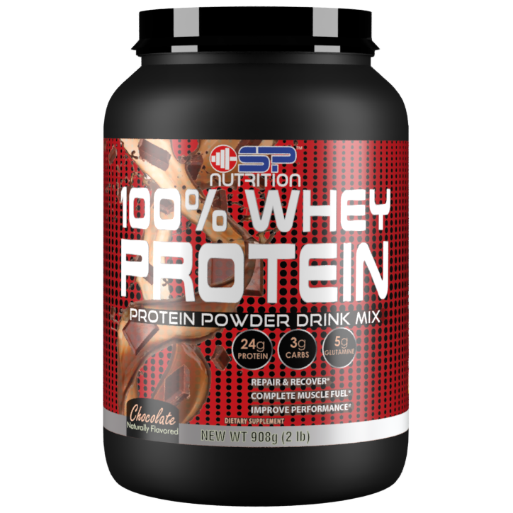 100% WHEY PROTEIN 2LBS, Whey Protein Powder, 24 g Protein, 5.g BCAAs, Quick Absorbing & Fast Digesting for Optimal Muscle Recovery