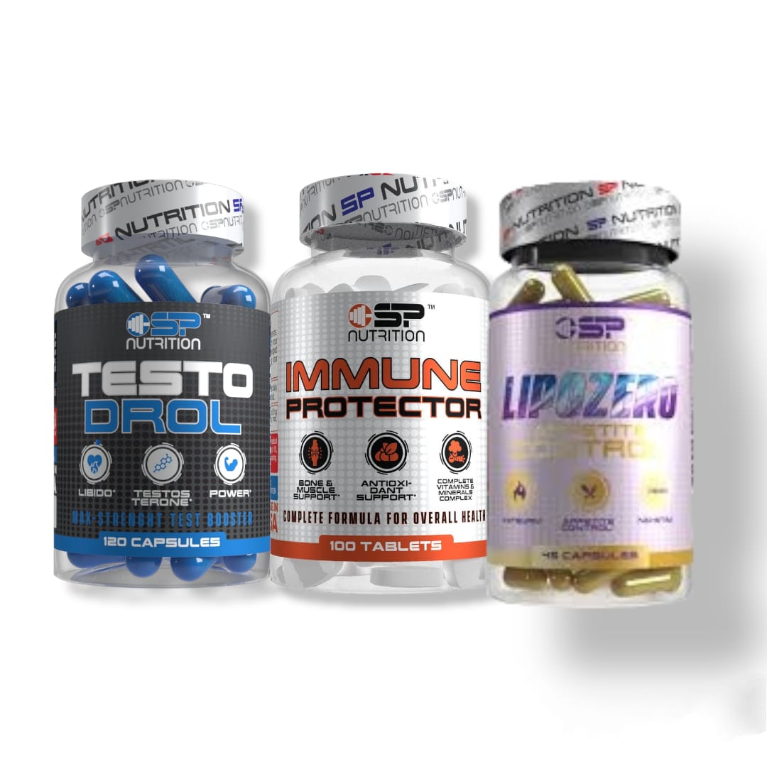 Testo Drol & Immune Protector + Lipozero Appetite Control + OMEGA 1000 FREE