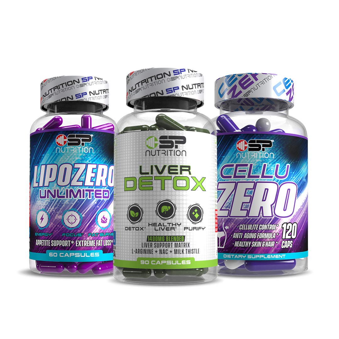 LIPOZERO + CELLUZERO + LIVER DETOX + OMEGA 1000 FREE