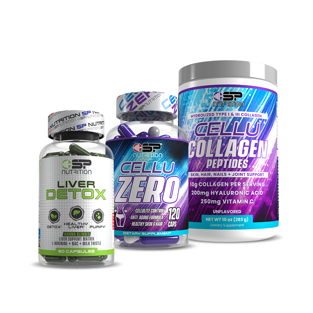 CELLUZERO + CELLU COLLAGEN + LIVER DETOX KIT + OMEGA 1000 FREE