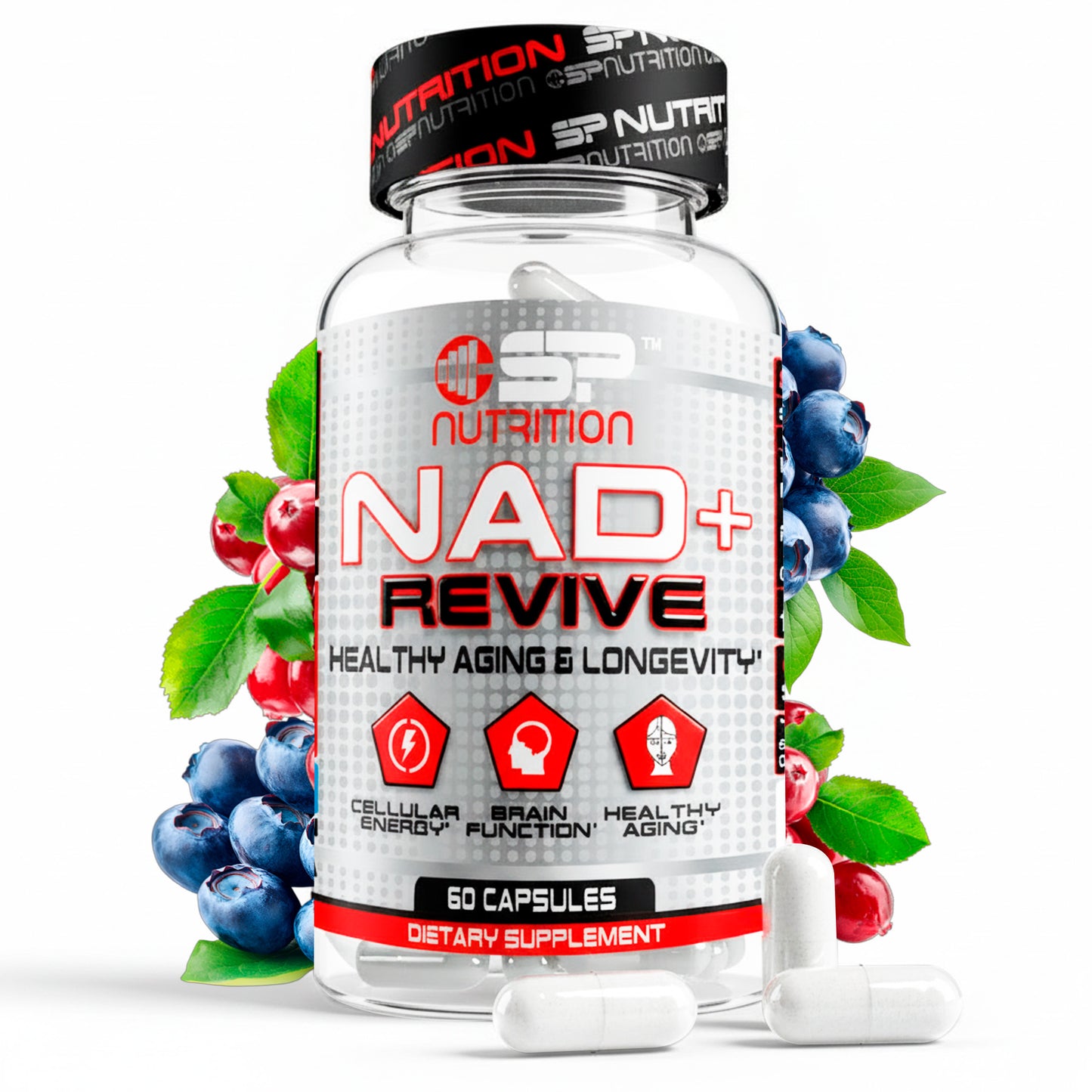 NAD+ REVIVE with Resveratrol & Glutathione – NAD+ Booster for Cellular Health, Energy & Healthy Aging