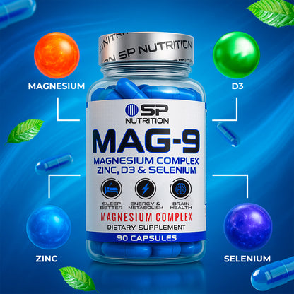 MAG-9 Triple Kit – Advanced Magnesium Complex (3 Bottles) – Muscle Relaxation, Sleep & Energy Support