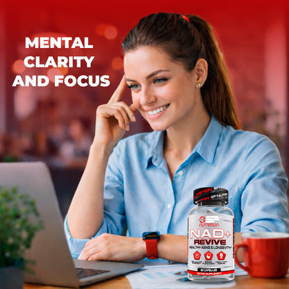 NAD+ REVIVE with Resveratrol & Glutathione – NAD+ Booster for Cellular Health, Energy & Healthy Aging