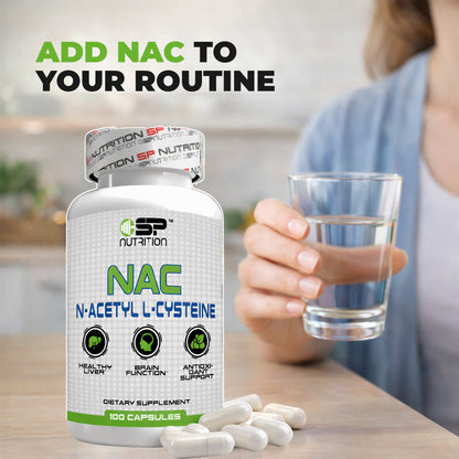 NAC (N-Acetyl L-Cysteine) – 100 Capsules | Antioxidant, Lung & Liver Support