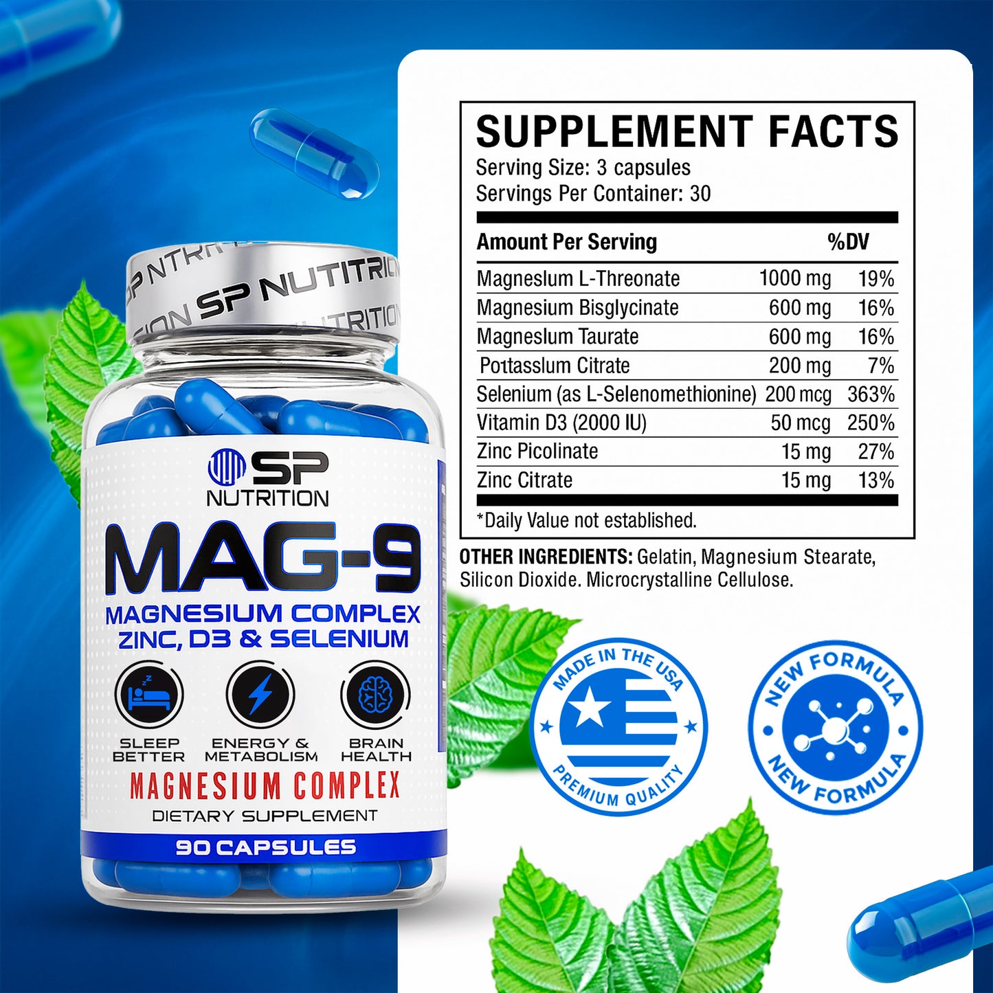 MAG-9 Triple Kit – Advanced Magnesium Complex (3 Bottles) – Muscle Relaxation, Sleep & Energy Support