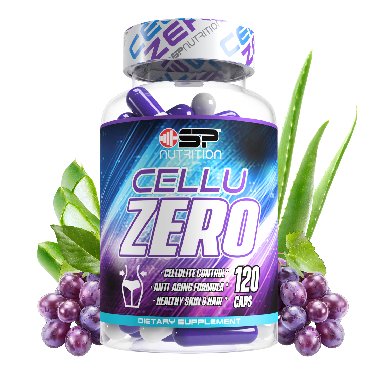 CELLUZERO 120 CAPSULES, Anti-Cellulite Formula Improves Skin for Better Appearance WALMART