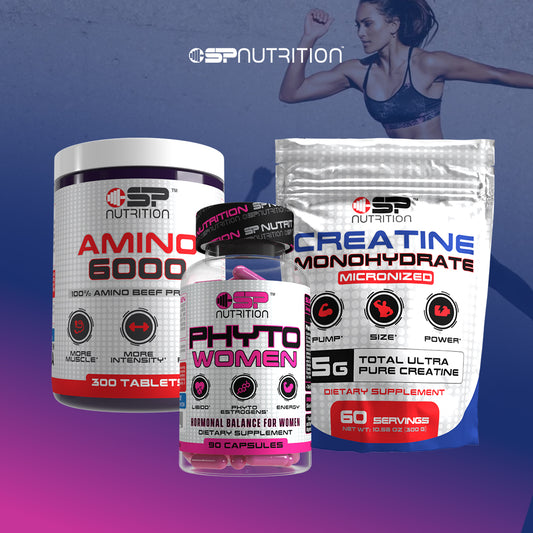 PHYTO WOMEN + AMINO 6000 + CREATINE MONOHYDRATE + OMEGA 1000 FREE
