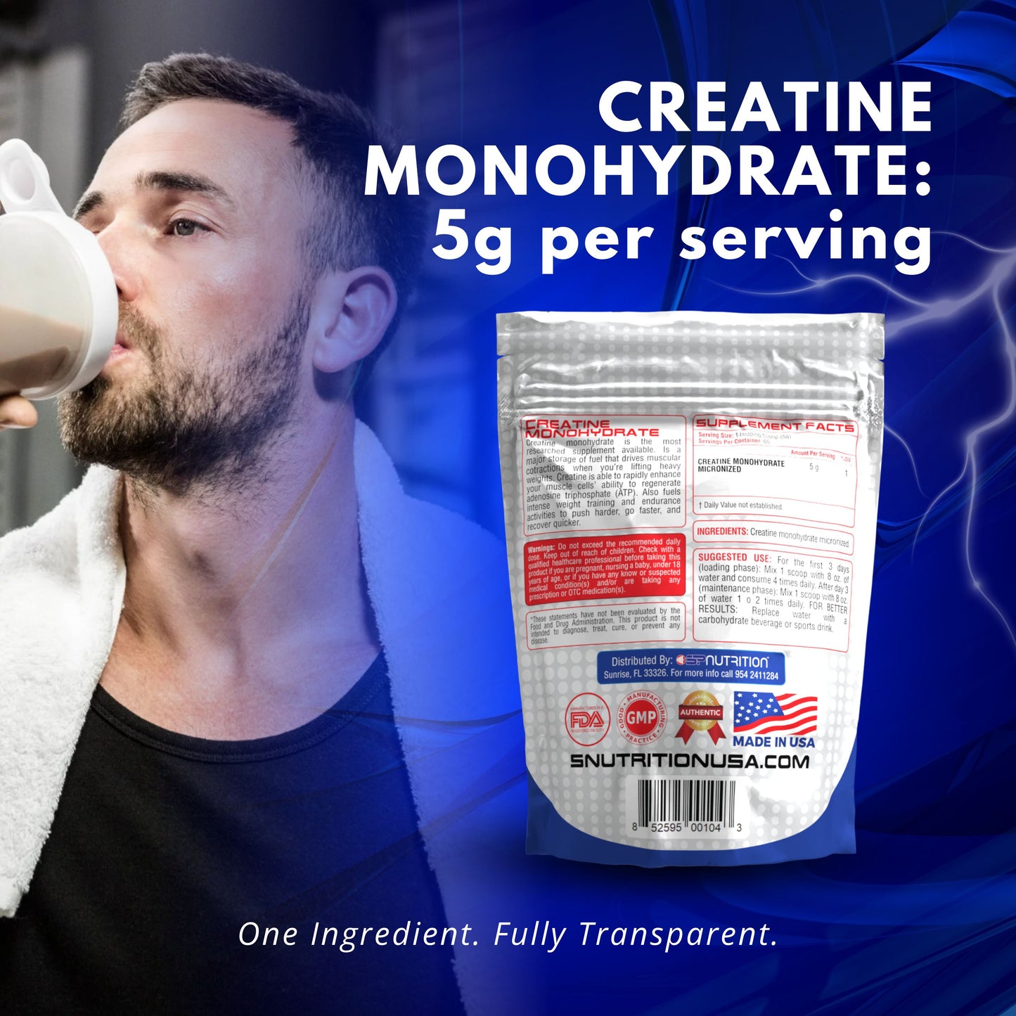 Creatine Monohydrate – 300 g | Micronized Creatine Powder for Strength, Power & Athletic Performance