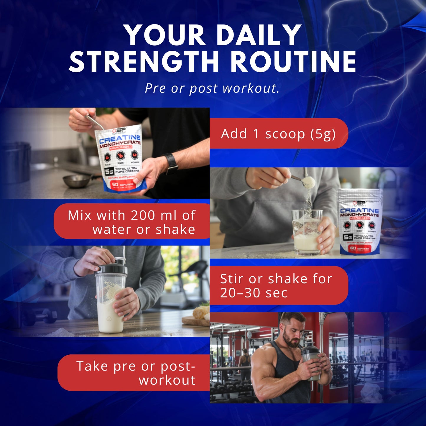 Creatine Monohydrate – 300 g | Micronized Creatine Powder for Strength, Power & Athletic Performance