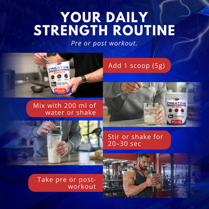 Creatine Monohydrate – 300 g | Micronized Creatine Powder for Strength, Power & Athletic Performance