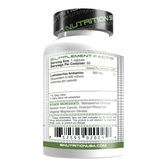 Acidophilus Probiotics 300 MG — 600 Million CFUs of Lactobacillus Acidophilus per Capsule — Digestive & Immune Support