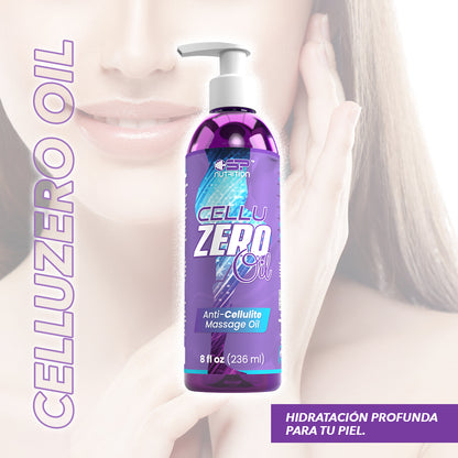 CELLUZERO OIL 8 onz, Anti Cellulite Massage Oil, Made with 100% Natural Oils.