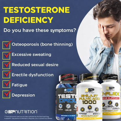 Shilajit Fulvic Acid 1000 + TestoDrol + Tongkat Ali Intense + OMEGA 1000 FREE – Male Vitality, Energy & Performance System