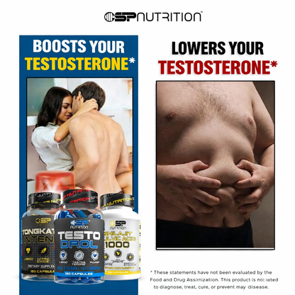 Shilajit Fulvic Acid 1000 + TestoDrol + Tongkat Ali Intense + OMEGA 1000 FREE – Male Vitality, Energy & Performance System