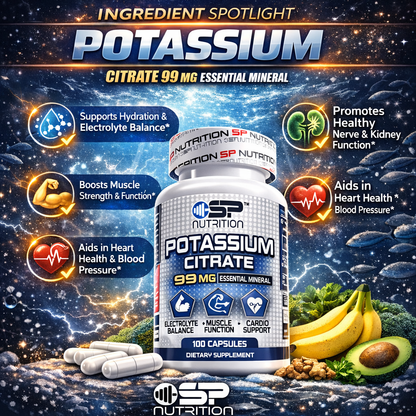 Potassium Citrate 275mg Capsules – Supports Urinary & Heart Health, Prevents Kidney Stones, Easy Daily Supplement