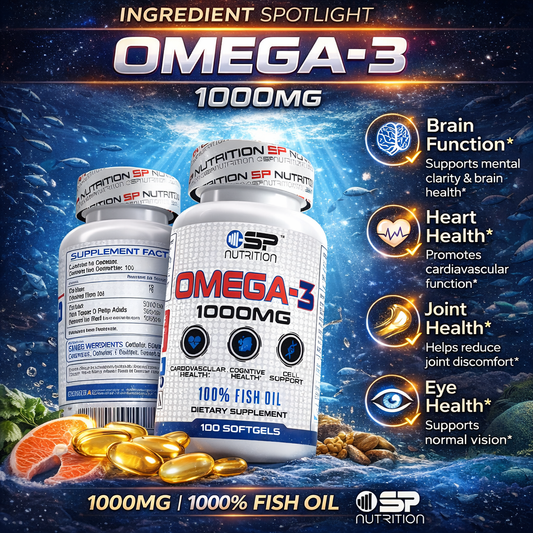 OMEGA 1000 – Omega-3 EPA & DHA Fish Oil, Free Fatty Acid Form for Fast Absorption – 100 Softgels