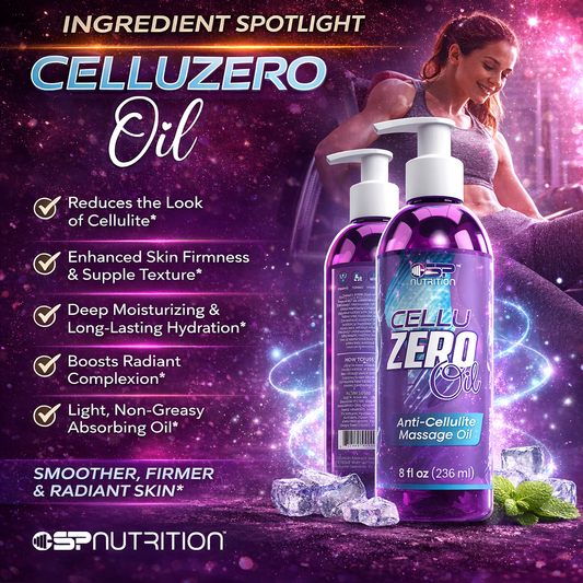 CELLUZERO OIL 8 onz, Anti Cellulite Massage Oil, Made with 100% Natural Oils.