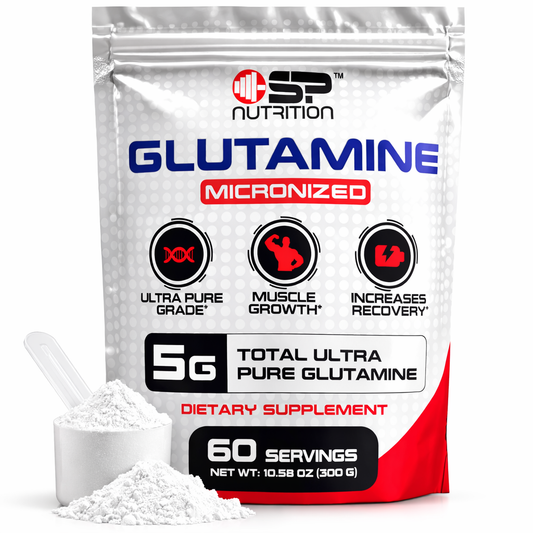 Micronized L-Glutamine Powder 300g | 5g Per Serving | 60 Servings | SP Nutrition
