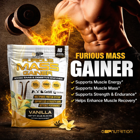 FURIOUS MASS GAINER 12 LBSFURIOUS MASS GAINER – High-Calorie Anabolic Weight & Muscle Support