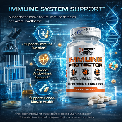 Immune Protector – Immune Support with Vitamin C, Zinc, Vitamin D & Bovine Colostrum – 100 Tablets