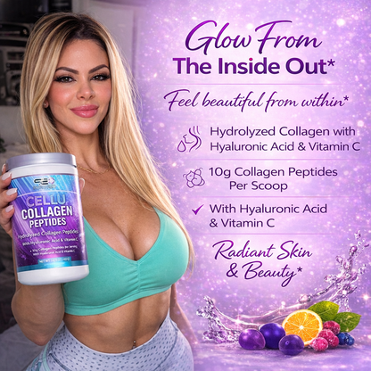 CELLUZERO + Cellu Collagen Peptides + CELLUZERO OIL + NAD+ FREE – Complete Skin Firming, Collagen & Body Sculpting System