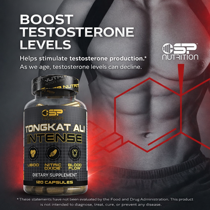 TONGKAT ALI INTENSE for Men (Longjack) Eurycoma Longifolia, 120 Capsules - Men's Health Support 15-in-1