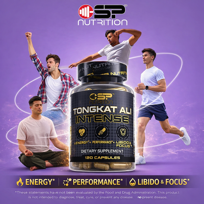 TONGKAT ALI INTENSE for Men (Longjack) Eurycoma Longifolia, 120 Capsules - Men's Health Support 15-in-1