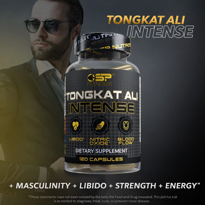 TONGKAT ALI INTENSE for Men (Longjack) Eurycoma Longifolia, 120 Capsules - Men's Health Support 15-in-1