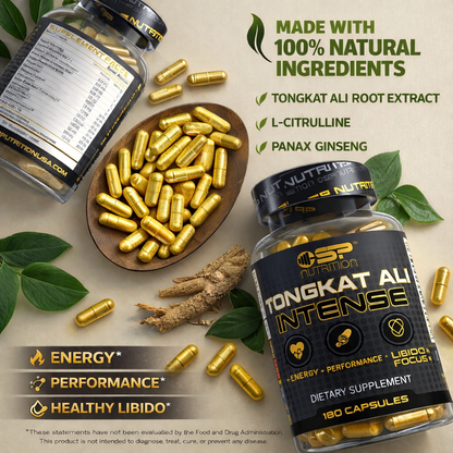 TONGKAT ALI INTENSE for Men (Longjack) Eurycoma Longifolia, 120 Capsules - Men's Health Support 15-in-1