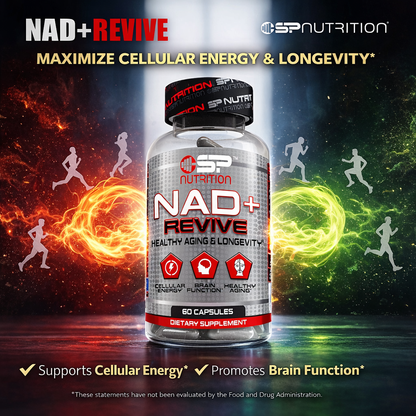 NAD+ REVIVE with Resveratrol & Glutathione – NAD+ Booster for Cellular Health, Energy & Healthy Aging