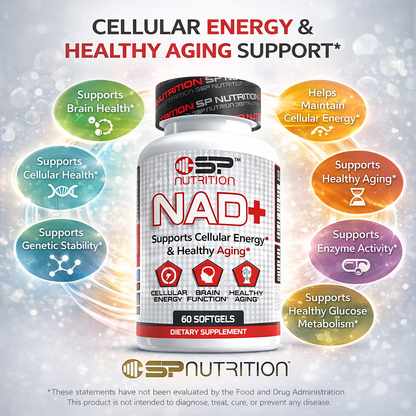 NAD+ 1000 mg | Cellular Energy, Brain & Healthy Aging Support | 60 Softgels | Premium NAD Supplement
