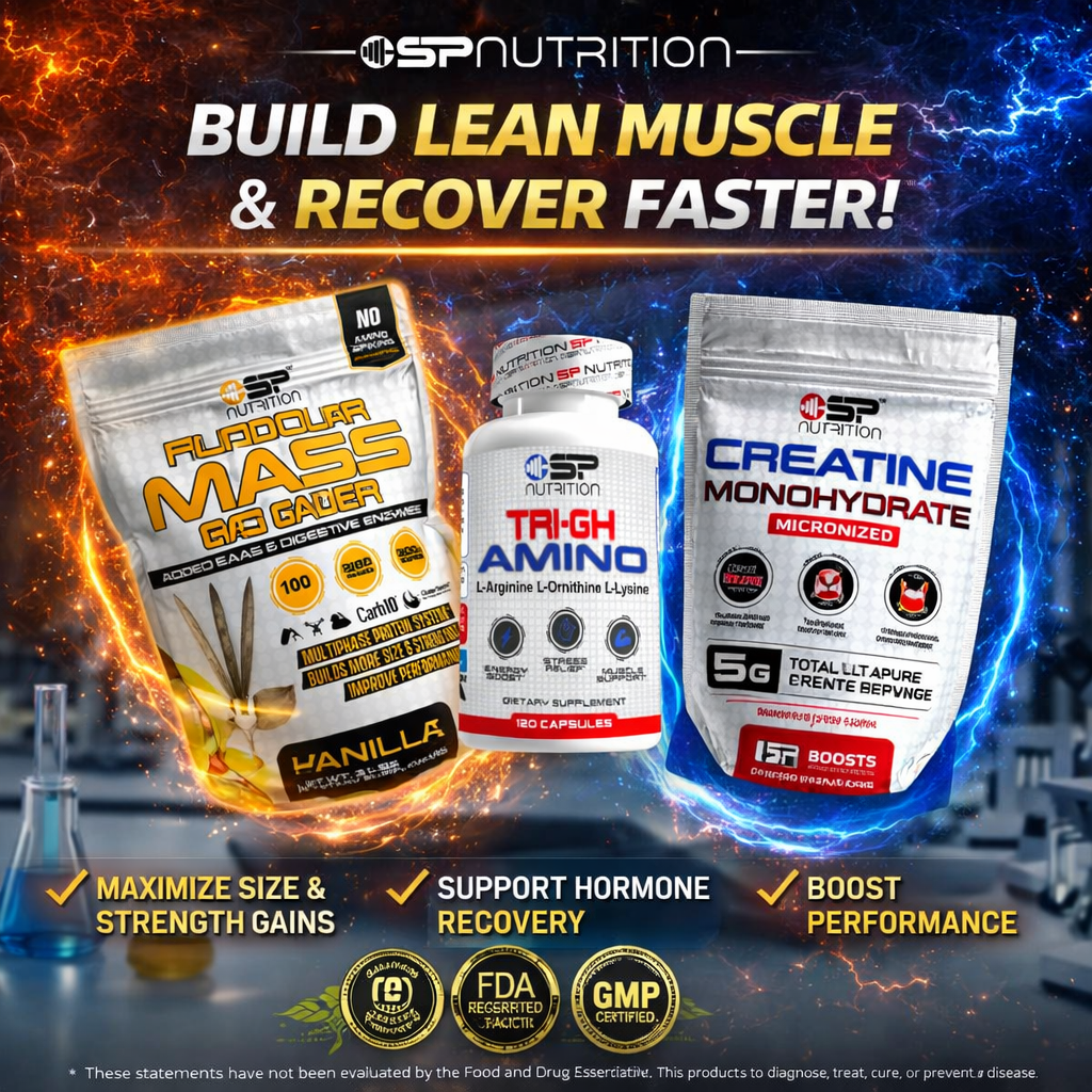 TRI-GH AMINO + FURIOUS MASS GAINER + Creatine Monohydrate – Baseball Strength & Mass Kit