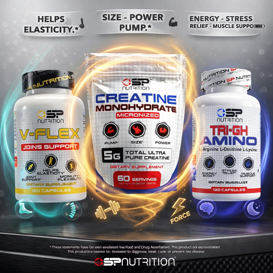 TRI-GH AMINO + V-FLEX + Creatine Monohydrate – Strength, Mobility & Performance System